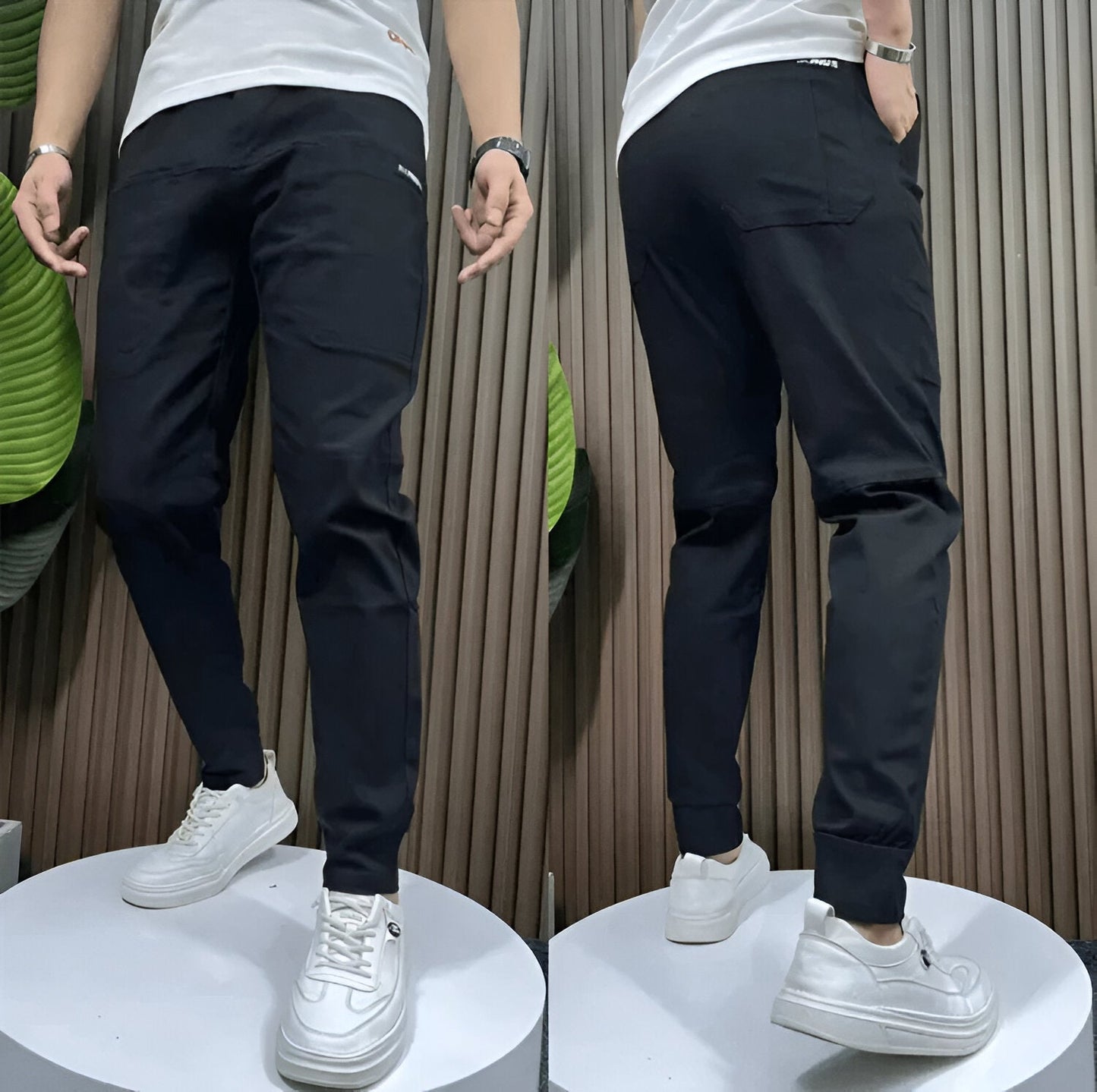 Tomasso - Pantalones cargo elásticos