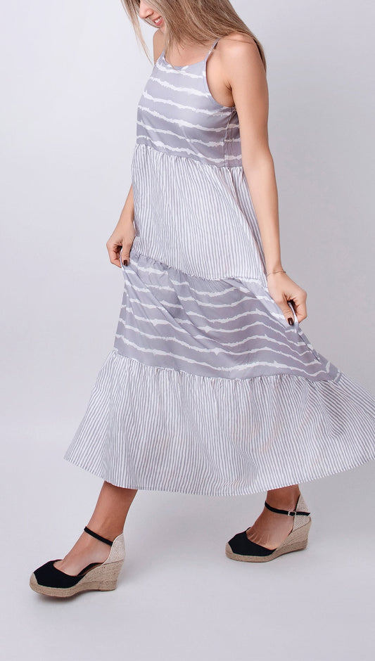 Esther | Vestido veraniego con estampado de rayas