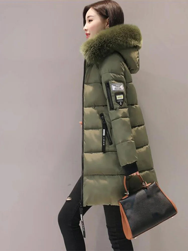 Casaco Parka com Gola de Pele