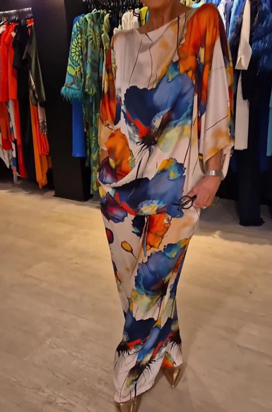 Printed Satin Set