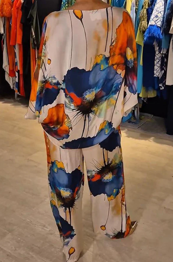 Printed Satin Set