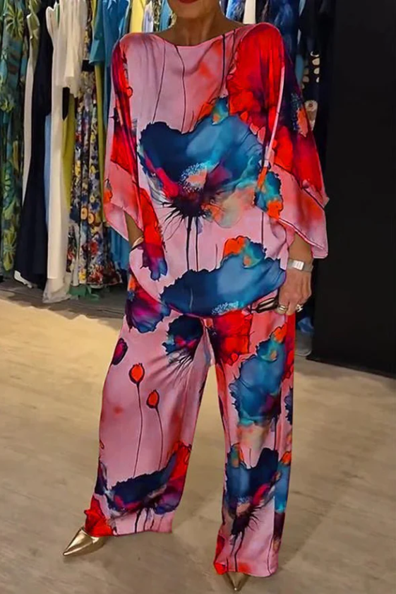 Printed Satin Set