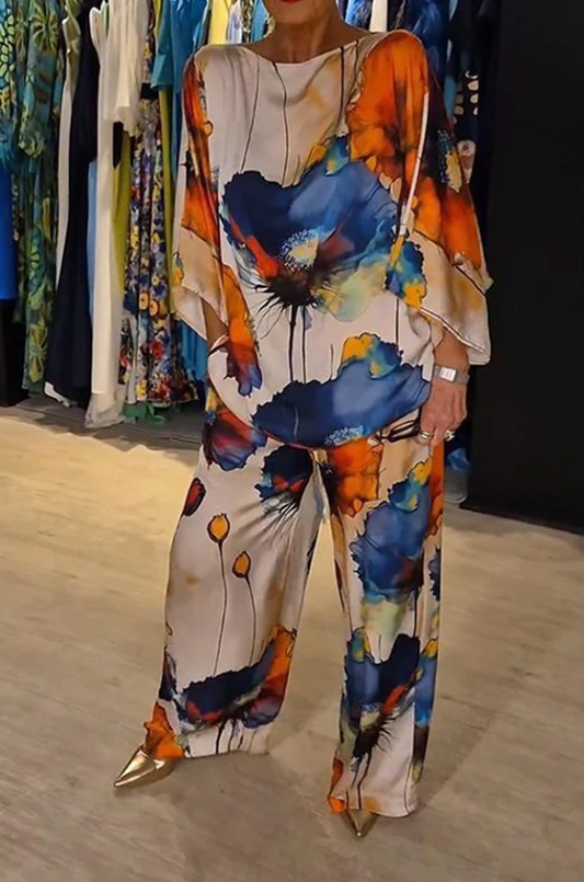 Conjunto de Satén Estampado