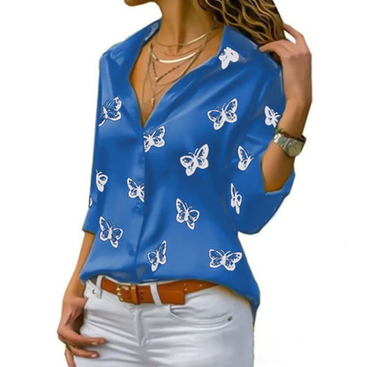 Blusa Estampa de Mariposas