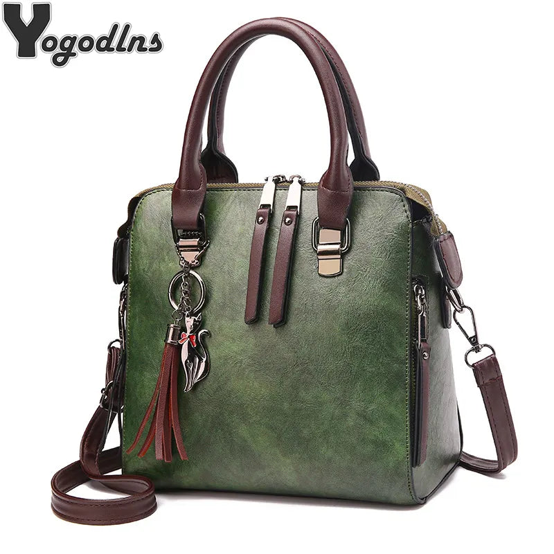 Bolsos Vintage de PU estilo Boston