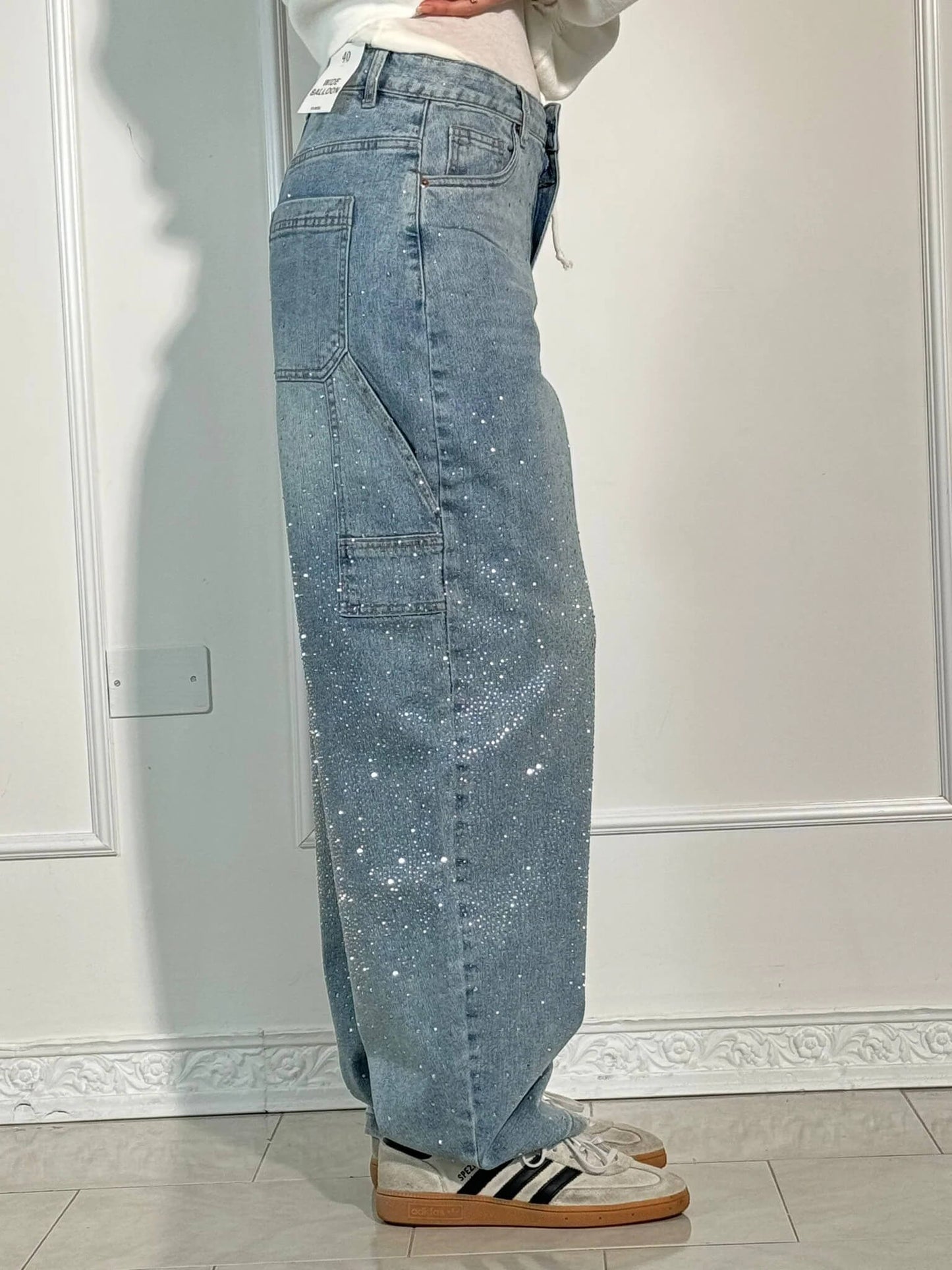 Pantalón vaquero glitter
