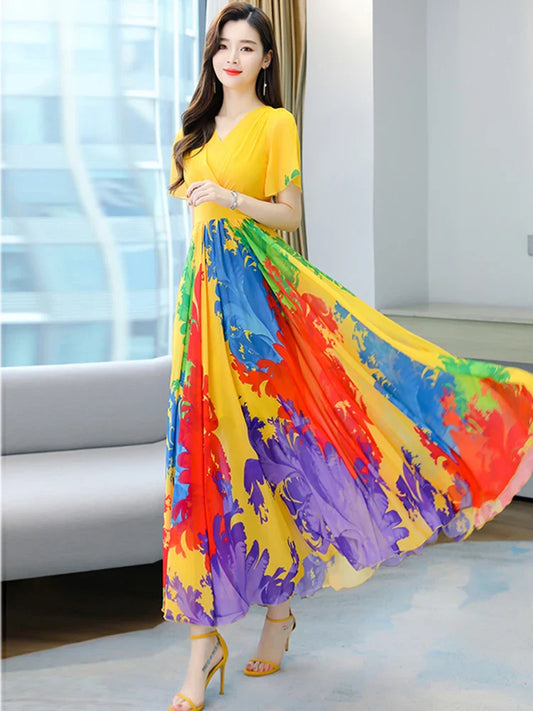 Vestido Maxi de Chiffon