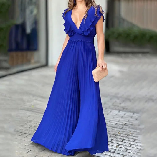 Elegant Royal Blue Women's Jumpsuit