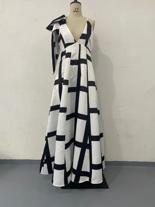 Vestido con Estampado Geométrico