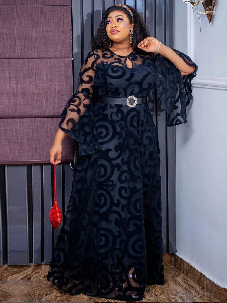 Vestido de Chiffon Plus Size