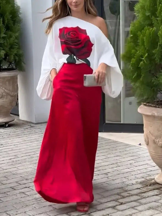 Blusa de Verano con Estampado de Rosas