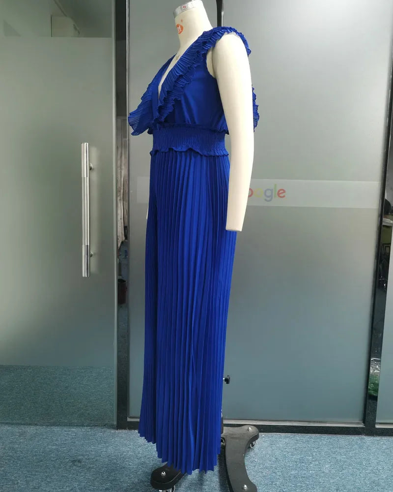 Elegant Royal Blue Women's Jumpsuit