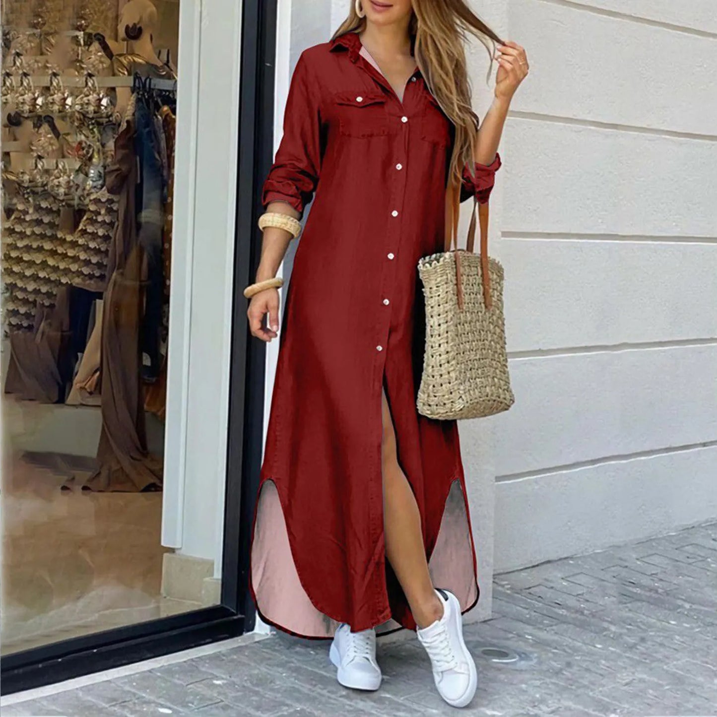 Vestido Camisero (S-5XL)
