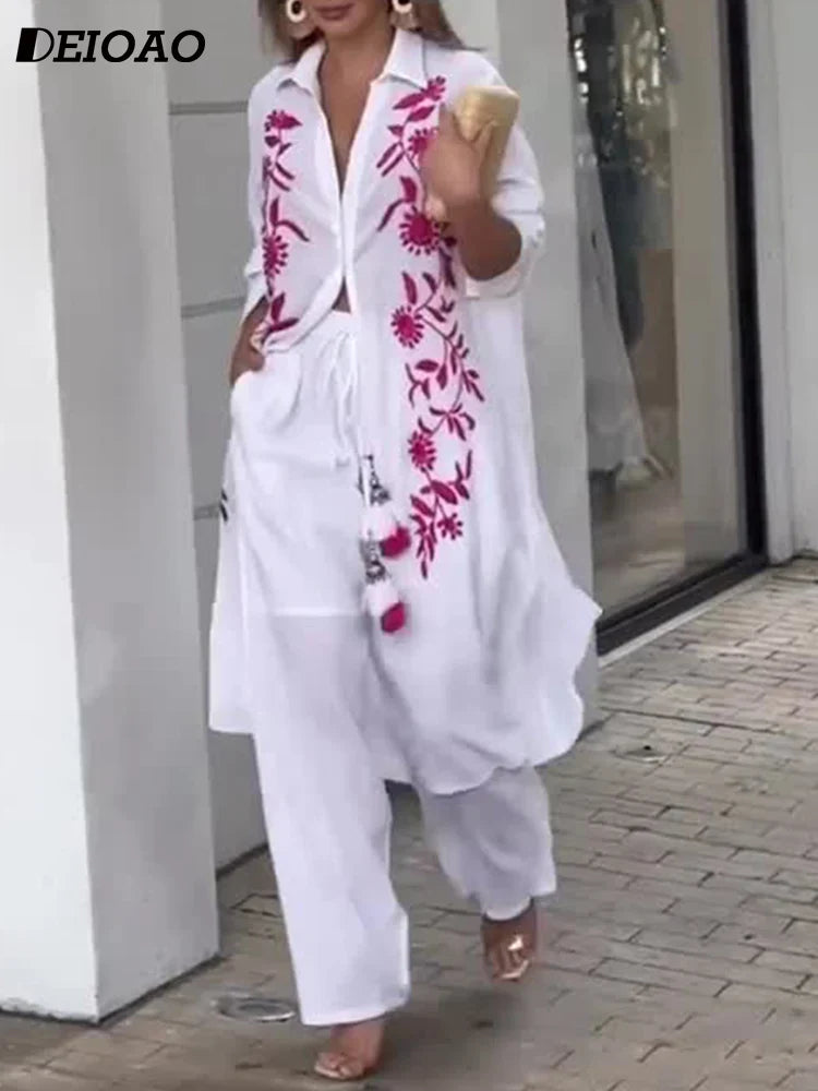 Conjunto de Dos Piezas con Estampado Floral