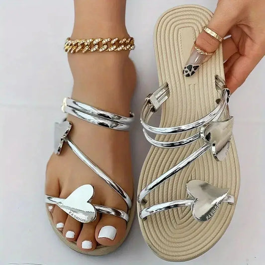 Sandalias Planas con Corazón (35-43)