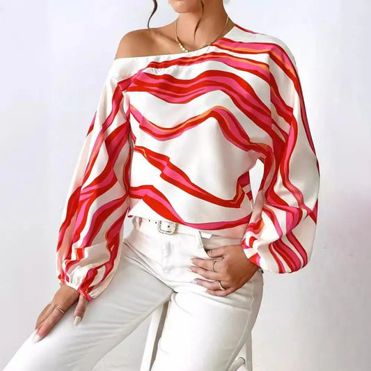 Blusa con Estampado Geométrico