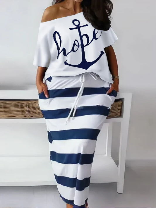 Conjunto Naval Casual de Talla Grande