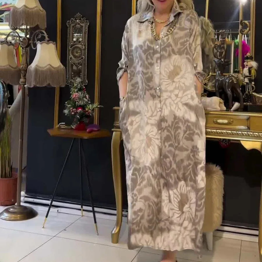 Vestido Casual Largo con Estampado