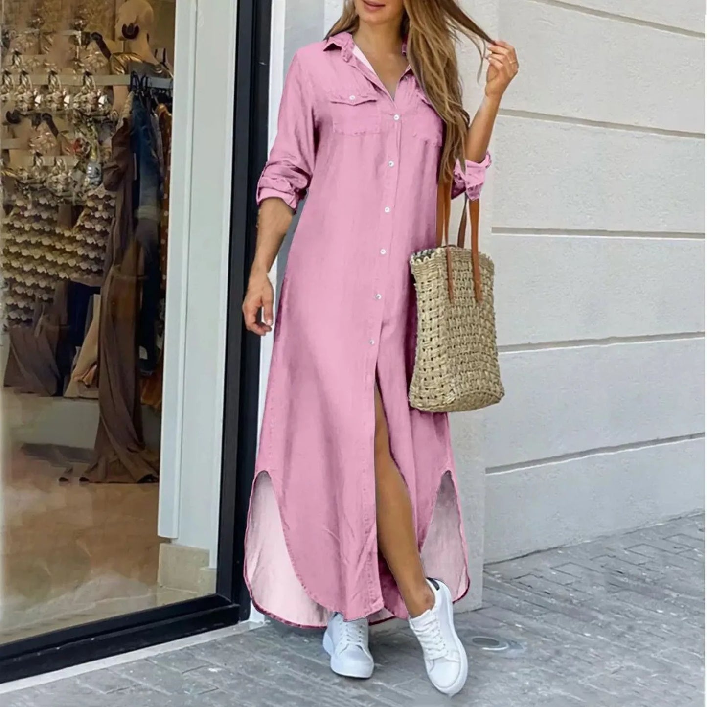 Vestido Camisero (S-5XL)