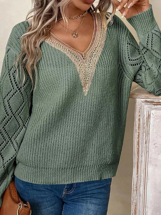 Suéter Holgado con Cuello en V