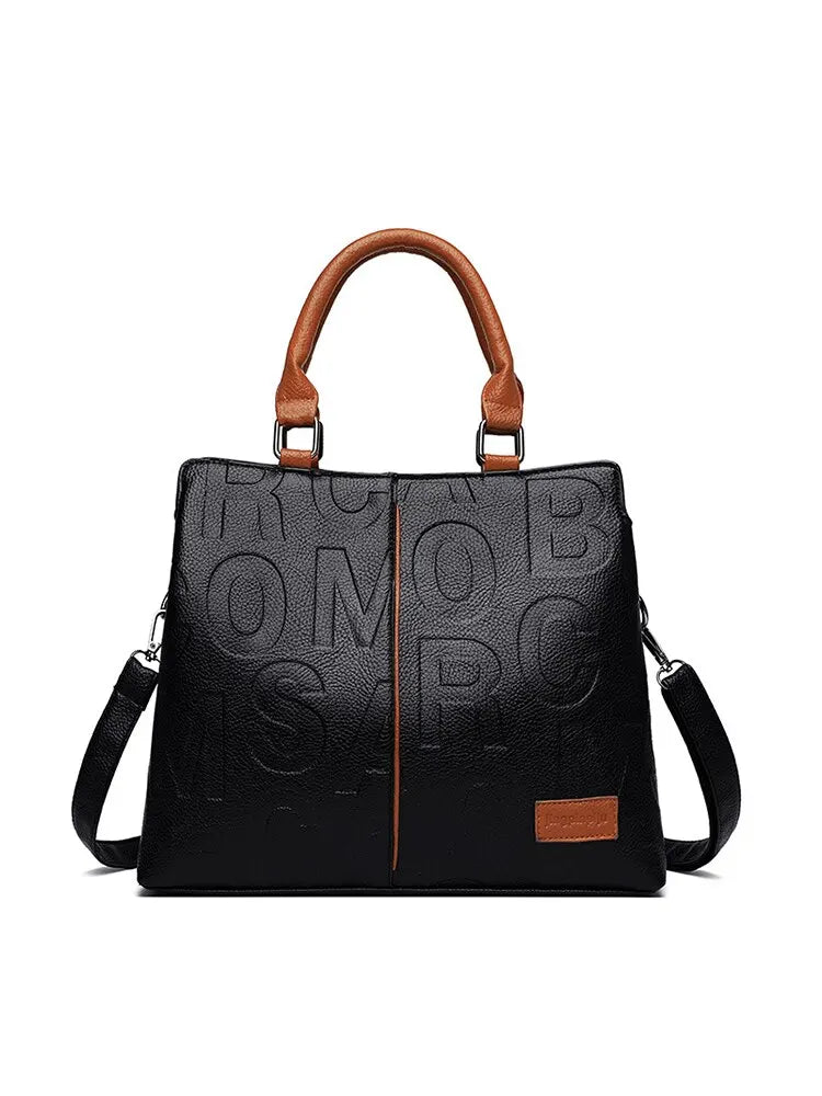 Nuevo Bolso de Mano con Letras Grabadas