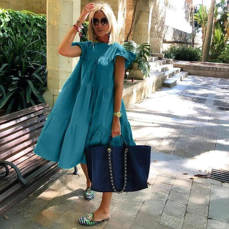 Vestido Midi Volanteado