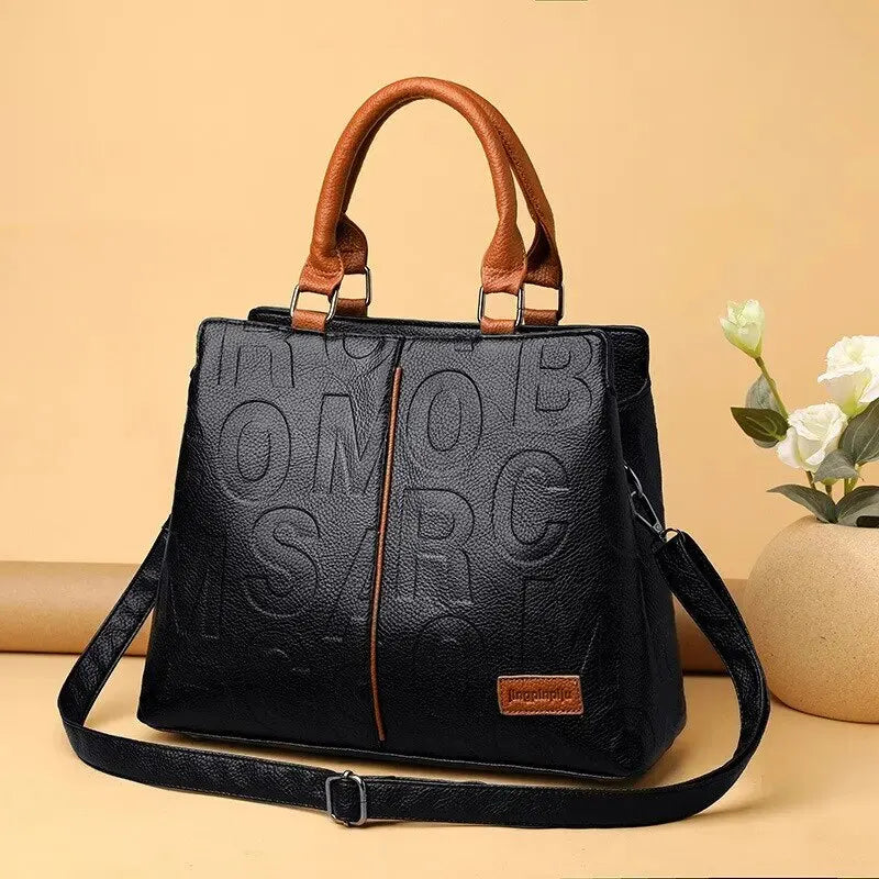 Nuevo Bolso de Mano con Letras Grabadas