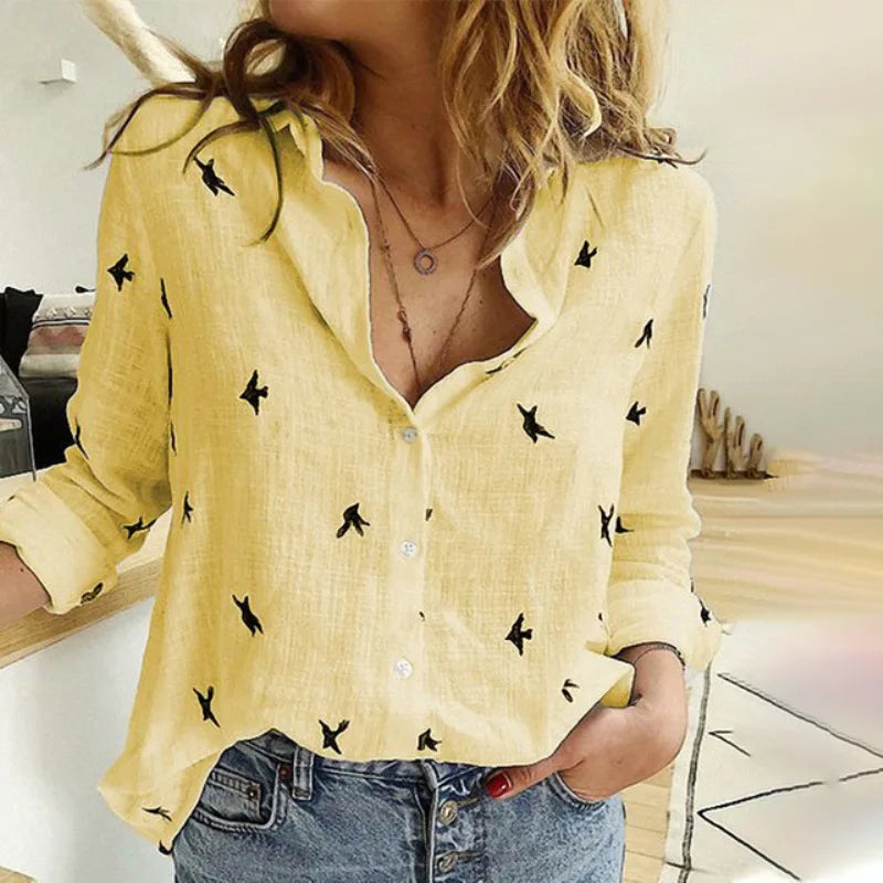 Camisa Elegante de Algodón y Lino (S-5XL)