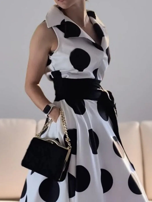 Vestido Elegante de Lunares