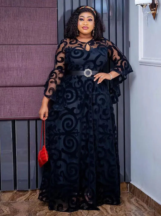 Vestido de Chiffon Plus Size