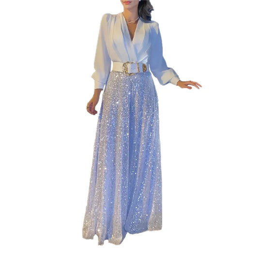 Elegant V-Neck Set