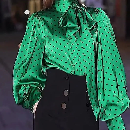 Blusa con Lazo y Cuello Bufanda