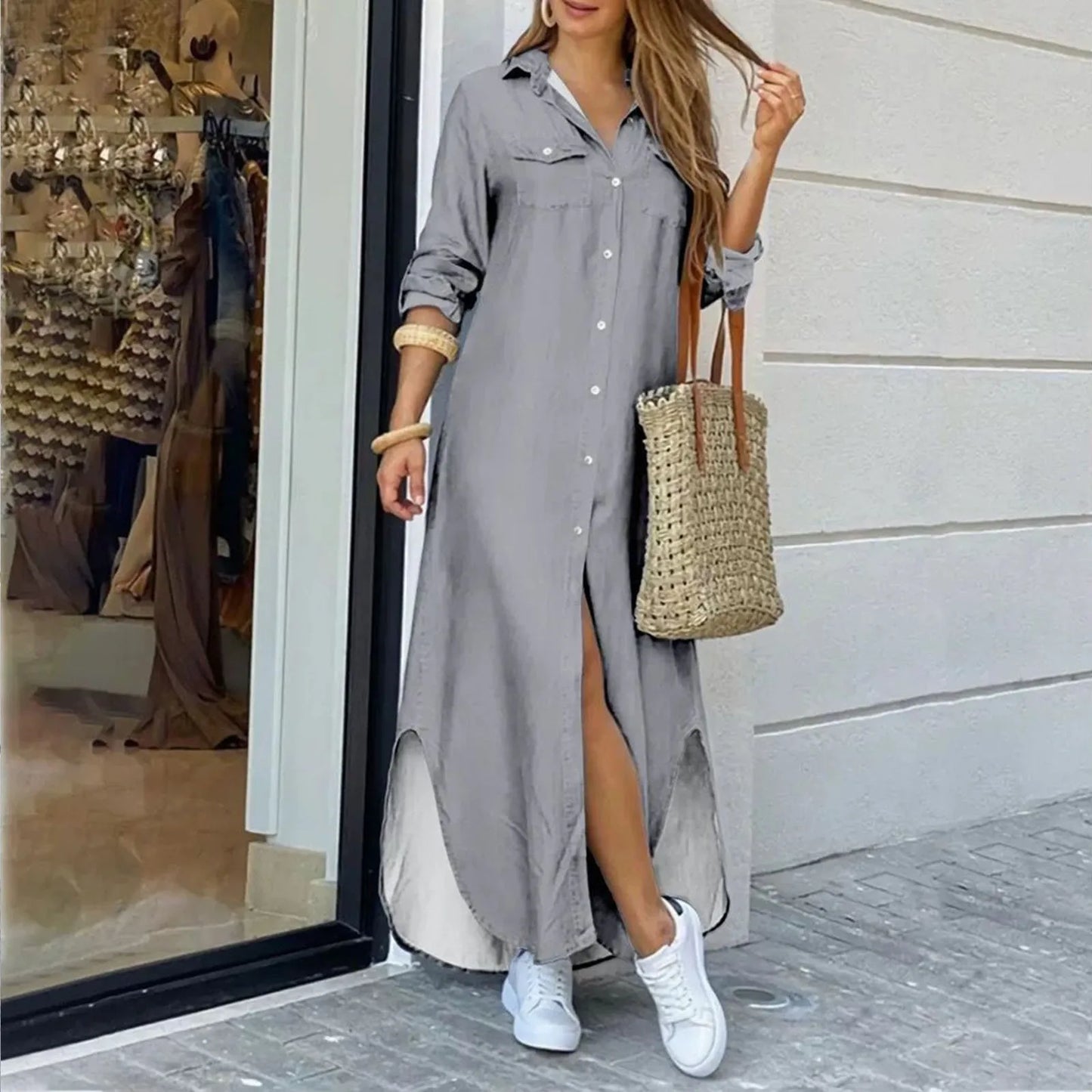 Vestido Camisero (S-5XL)