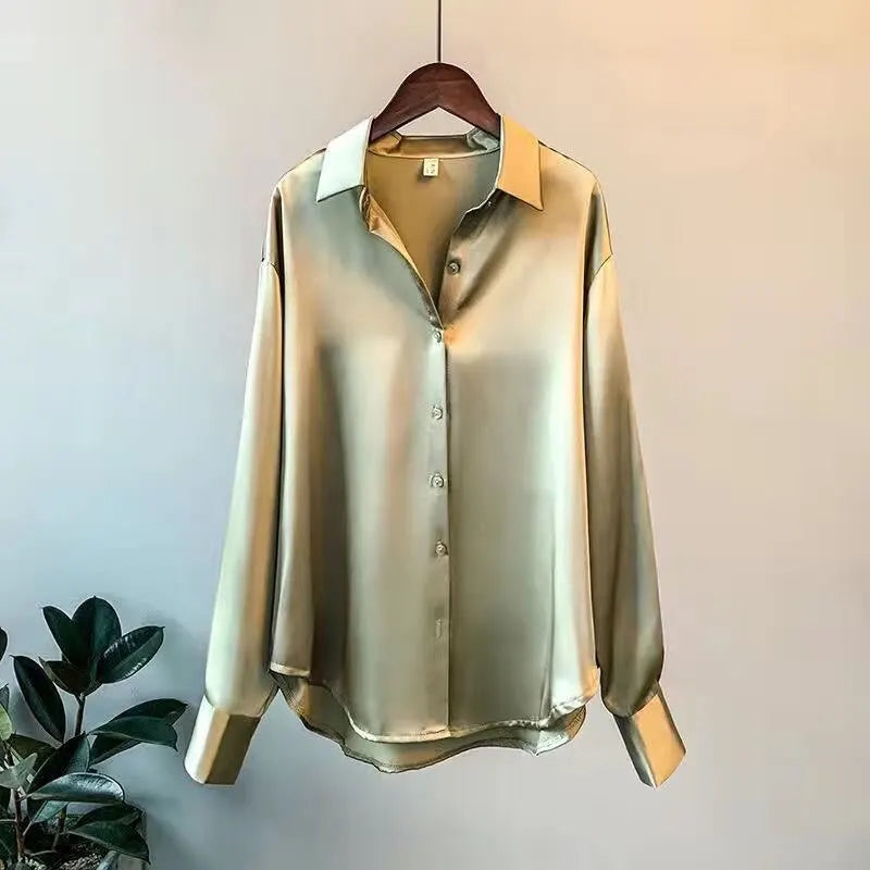 Camisa Vintage de Satén