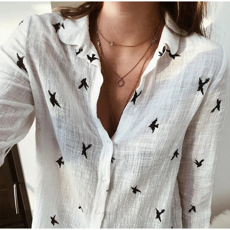 Camisa Elegante de Algodón y Lino (S-5XL)