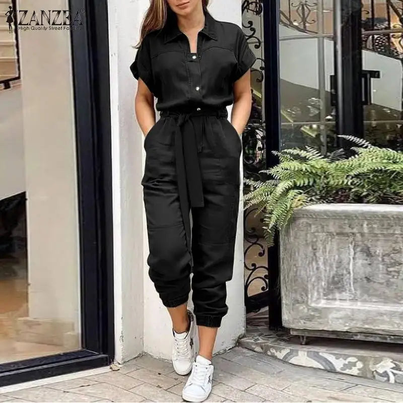 Mono Cargo de Verano Mangas Cortas S-5XL