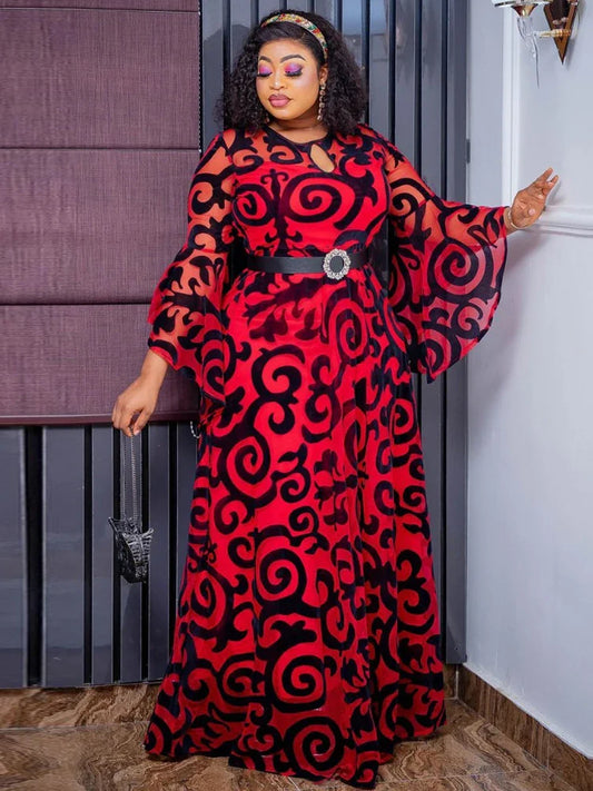 Vestido de Chiffon Plus Size