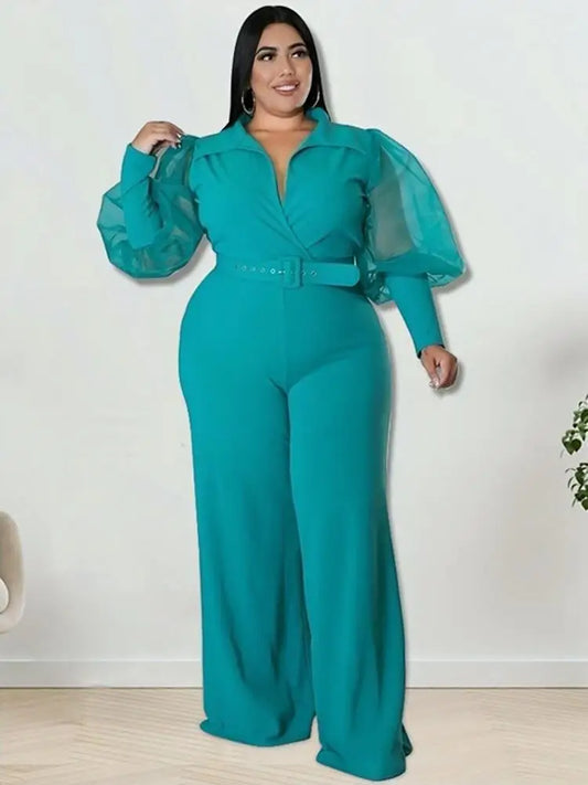 Elegant Plus Size Women's Jumpsuit