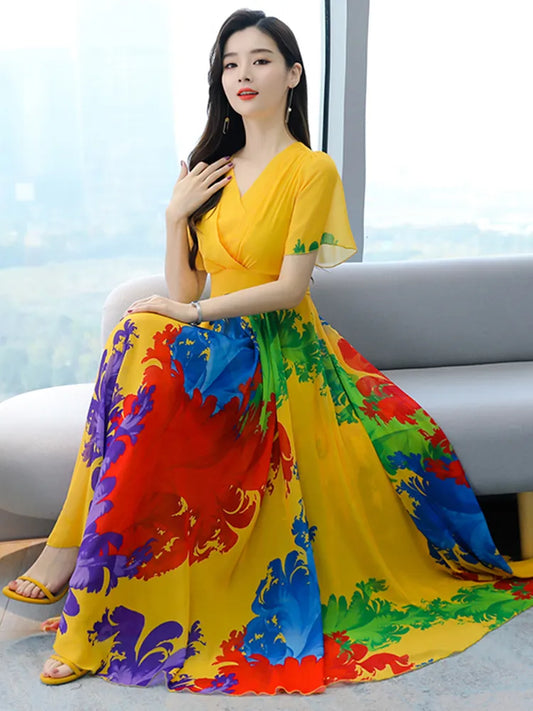 Vestido Maxi de Chiffon