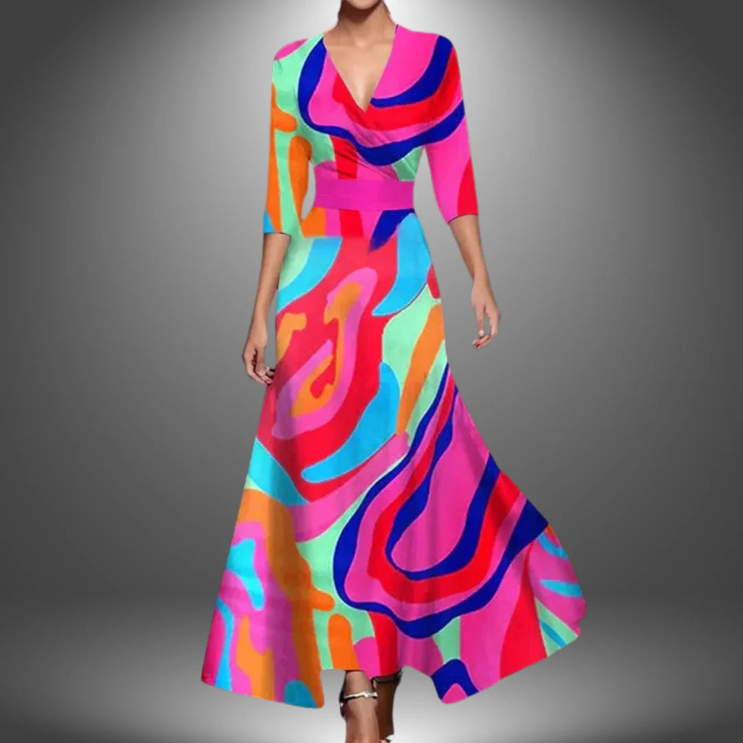LANA | ELEGANTE VESTIDO LARGO HECHO A MANO CALIDAD PREMIUM