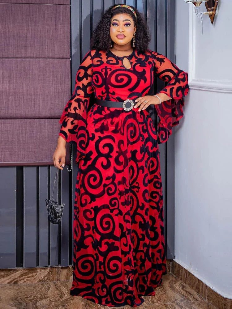 Vestido de Chiffon Plus Size
