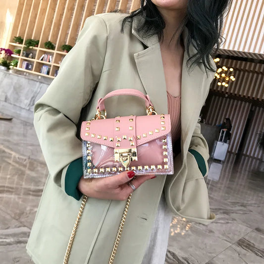 Bolso Pequeño Bandolera con Cadena y Remaches