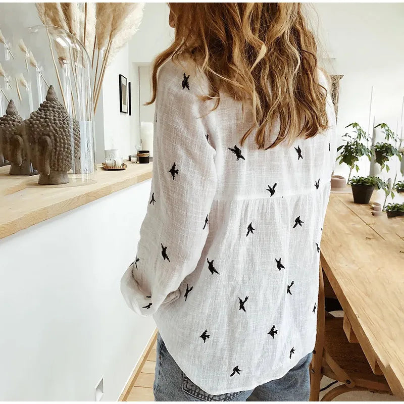 Camisa Elegante de Algodón y Lino (S-5XL)