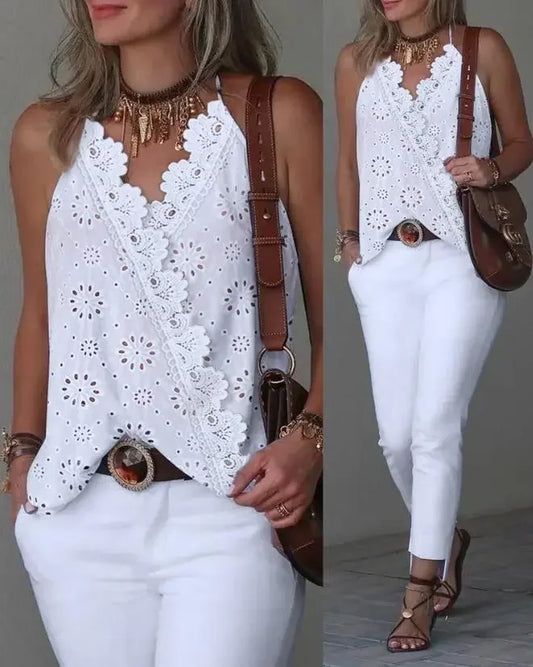 Blusa Bordado de Ojal