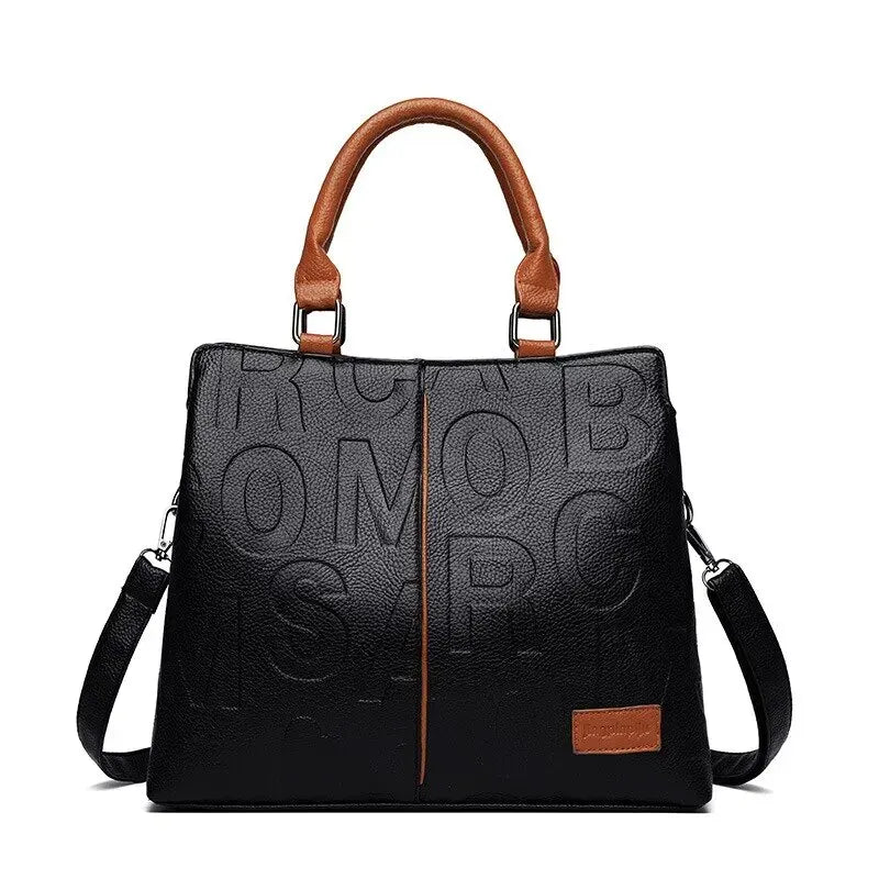 Nuevo Bolso de Mano con Letras Grabadas