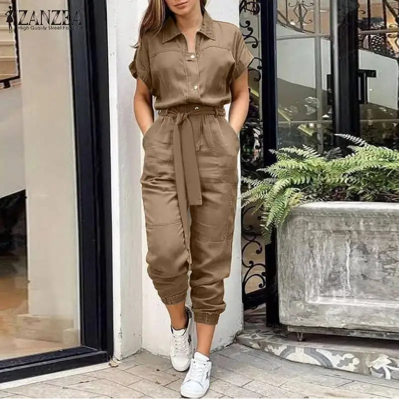 Mono Cargo de Verano Mangas Cortas S-5XL