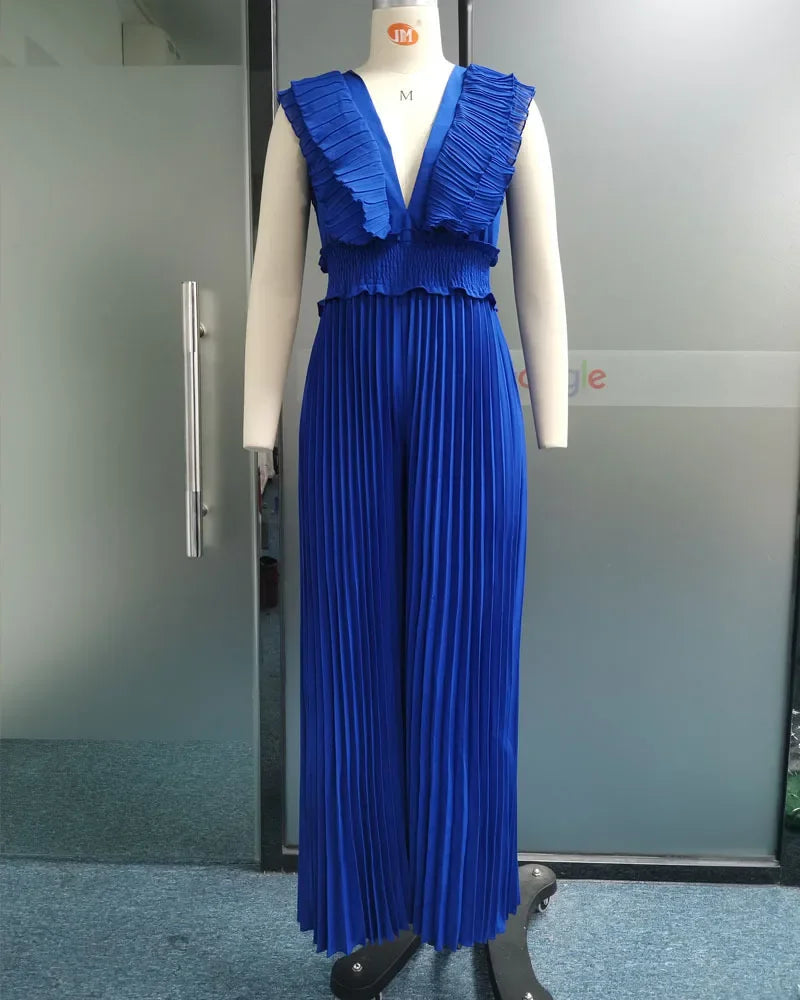 Elegant Royal Blue Women's Jumpsuit