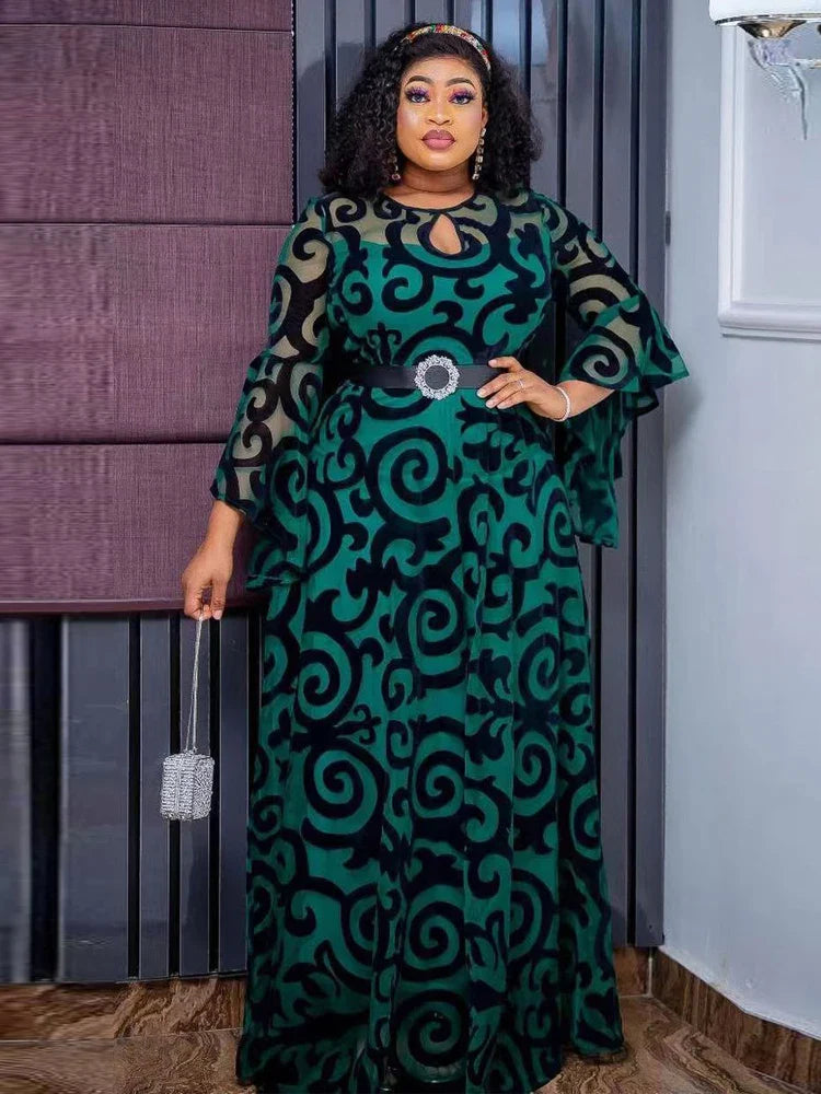 Vestido de Chiffon Plus Size