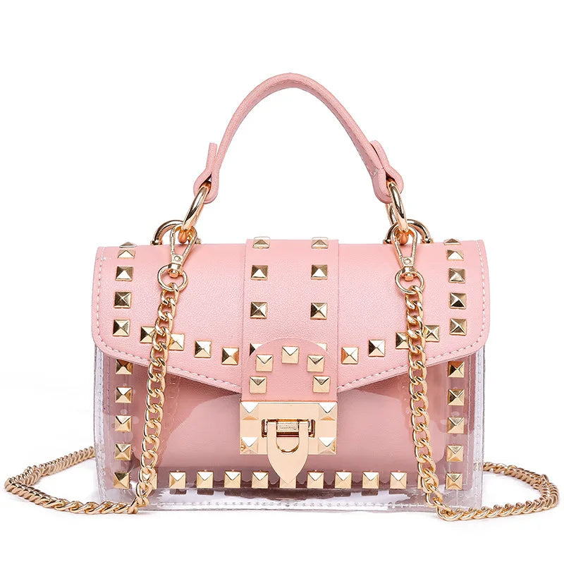 Bolso Pequeño Bandolera con Cadena y Remaches
