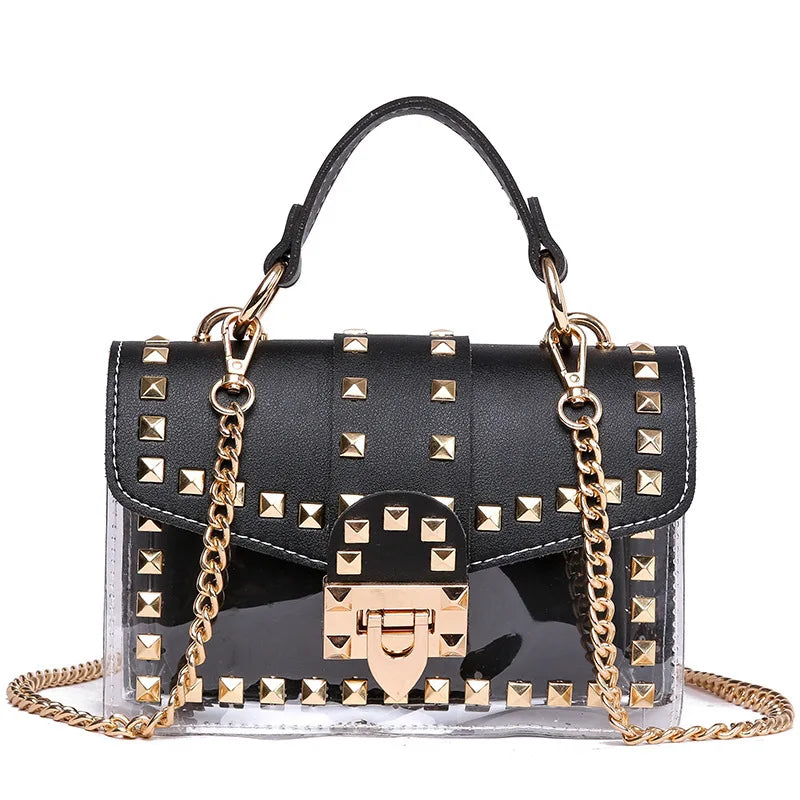 Bolso Pequeño Bandolera con Cadena y Remaches